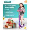 imageGotrax K03 Kick Scooter for Kids 5quot LED RGB Lighted Wheels 46 Lbs Lightweight and OneClick Detachable Design Height Adjustable Handlebars AntiSlip Deck and Max Load 110 Lbs for BoyampampGirl Age 3Pink