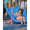imageGotrax K03 Kick Scooter for Kids 5quot LED RGB Lighted Wheels 46 Lbs Lightweight and OneClick Detachable Design Height Adjustable Handlebars AntiSlip Deck and Max Load 110 Lbs for BoyampampGirl Age 3Pink