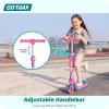 imageGotrax K03 Kick Scooter for Kids 5 LED Lighted Wheels and Adjustable Handlebars Lightweight Design and AntiSlip Deck Max Load 110 Lbs Kids Scooter for Boys amp Girls Ages 3 PinkRosemary