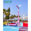 imageGotrax K03 Kick Scooter for Kids 5 LED Lighted Wheels and Adjustable Handlebars Lightweight Design and AntiSlip Deck Max Load 110 Lbs Kids Scooter for Boys amp Girls Ages 3 PinkNew Pink