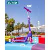 imageGotrax K03 Kick Scooter for Kids 5 LED Lighted Wheels and Adjustable Handlebars Lightweight Design and AntiSlip Deck Max Load 110 Lbs Kids Scooter for Boys amp Girls Ages 3 PinkNew Purple