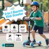 imageGotrax SK1 Foldable Electric Scooter for Kids 4 Full Body LED Light 90min Riding amp 5Mph Speed PushButton ThrottleampBattery Indicator 6 Wheelamp3 Adjustable Height 3 Wheel Escooter Gift PurpleBlack
