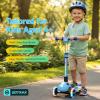 imageGotrax SK1 Foldable Electric Scooter for Kids 4 Full Body LED Light 90min Riding amp 5Mph Speed PushButton ThrottleampBattery Indicator 6 Wheelamp3 Adjustable Height 3 Wheel Escooter Gift PurpleBlue