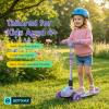 imageGotrax SK1 Foldable Electric Scooter for Kids 4 Full Body LED Light 90min Riding amp 5Mph Speed PushButton ThrottleampBattery Indicator 6 Wheelamp3 Adjustable Height 3 Wheel Escooter Gift PurpleViolet