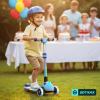 imageGotrax SK1 Foldable Electric Scooter for Kids 4 Full Body LED Light 90min Riding amp 5Mph Speed PushButton ThrottleampBattery Indicator 6 Wheelamp3 Adjustable Height 3 Wheel Escooter Gift PurpleBlue