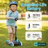 imageGotrax SK1 Foldable Electric Scooter for Kids 4 Full Body LED Light 90min Riding amp 5Mph Speed PushButton ThrottleampBattery Indicator 6 Wheelamp3 Adjustable Height 3 Wheel Escooter Gift PurpleBlack