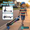 imageGotrax SK1 Foldable Electric Scooter for Kids 4 Full Body LED Light 90min Riding amp 5Mph Speed PushButton ThrottleampBattery Indicator 6 Wheelamp3 Adjustable Height 3 Wheel Escooter Gift PurpleBlack
