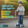 imageGotrax SK1 Foldable Electric Scooter for Kids 4 Full Body LED Light 90min Riding amp 5Mph Speed PushButton ThrottleampBattery Indicator 6 Wheelamp3 Adjustable Height 3 Wheel Escooter Gift PurpleBlack