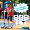 imageGotrax SK1 Foldable Electric Scooter for Kids 4 Full Body LED Light 90min Riding amp 5Mph Speed PushButton ThrottleampBattery Indicator 6 Wheelamp3 Adjustable Height 3 Wheel Escooter Gift PurpleBlue