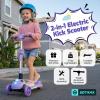 imageGotrax SK1 Foldable Electric Scooter for Kids 4 Full Body LED Light 90min Riding amp 5Mph Speed PushButton ThrottleampBattery Indicator 6 Wheelamp3 Adjustable Height 3 Wheel Escooter Gift PurpleViolet