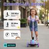 imageGotrax SK1 Foldable Electric Scooter for Kids 4 Full Body LED Light 90min Riding amp 5Mph Speed PushButton ThrottleampBattery Indicator 6 Wheelamp3 Adjustable Height 3 Wheel Escooter Gift PurpleViolet