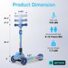 imageGotrax SK1 Foldable Electric Scooter for Kids 4 Full Body LED Light 90min Riding amp 5Mph Speed PushButton ThrottleampBattery Indicator 6 Wheelamp3 Adjustable Height 3 Wheel Escooter Gift PurpleBlue