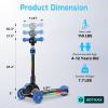 imageGotrax SK1 Foldable Electric Scooter for Kids 4 Full Body LED Light 90min Riding amp 5Mph Speed PushButton ThrottleampBattery Indicator 6 Wheelamp3 Adjustable Height 3 Wheel Escooter Gift PurpleBlack